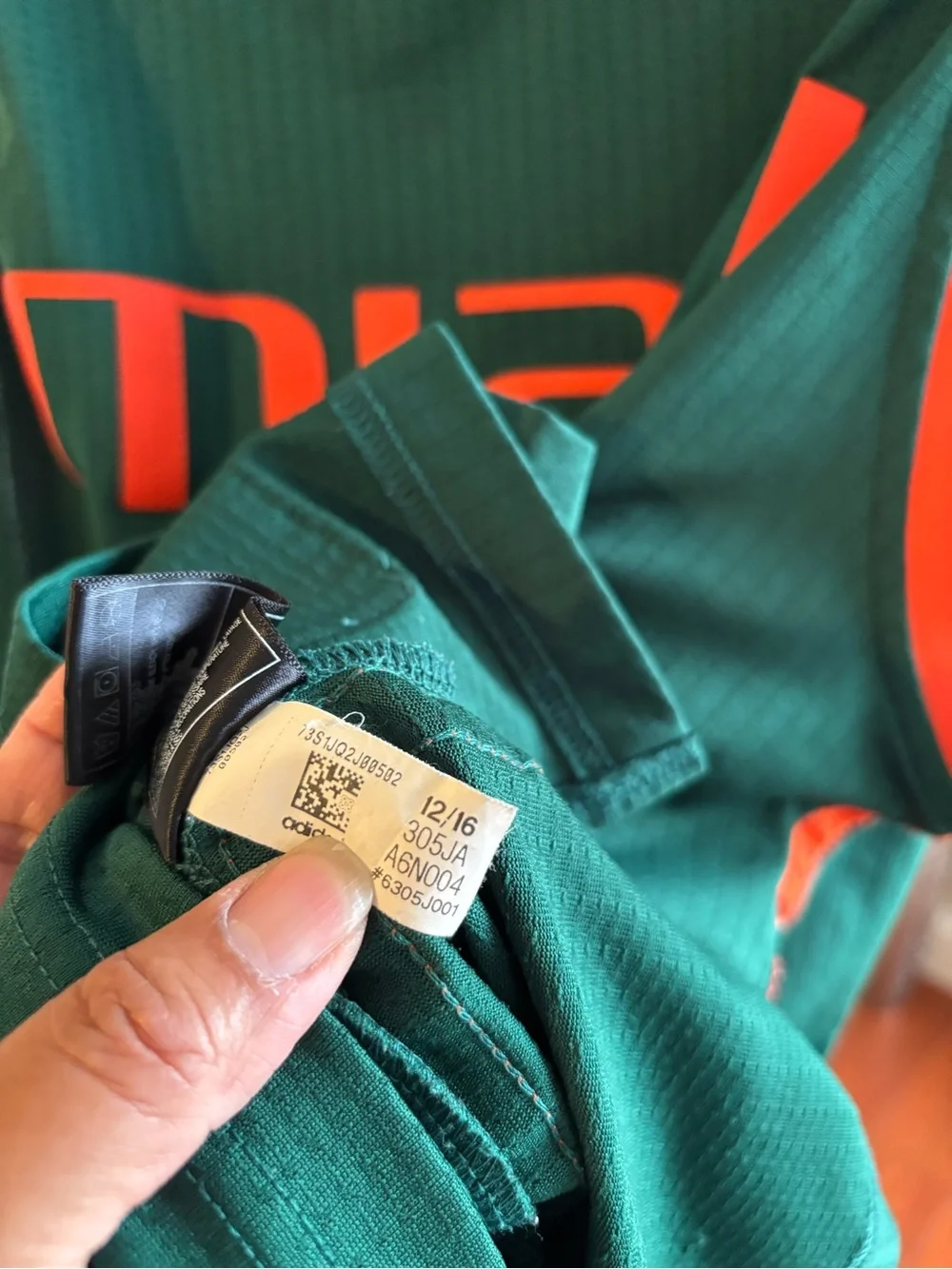 Men’s Adidas Green and Orange Miami hurricanes 2017 Basketball Jersey